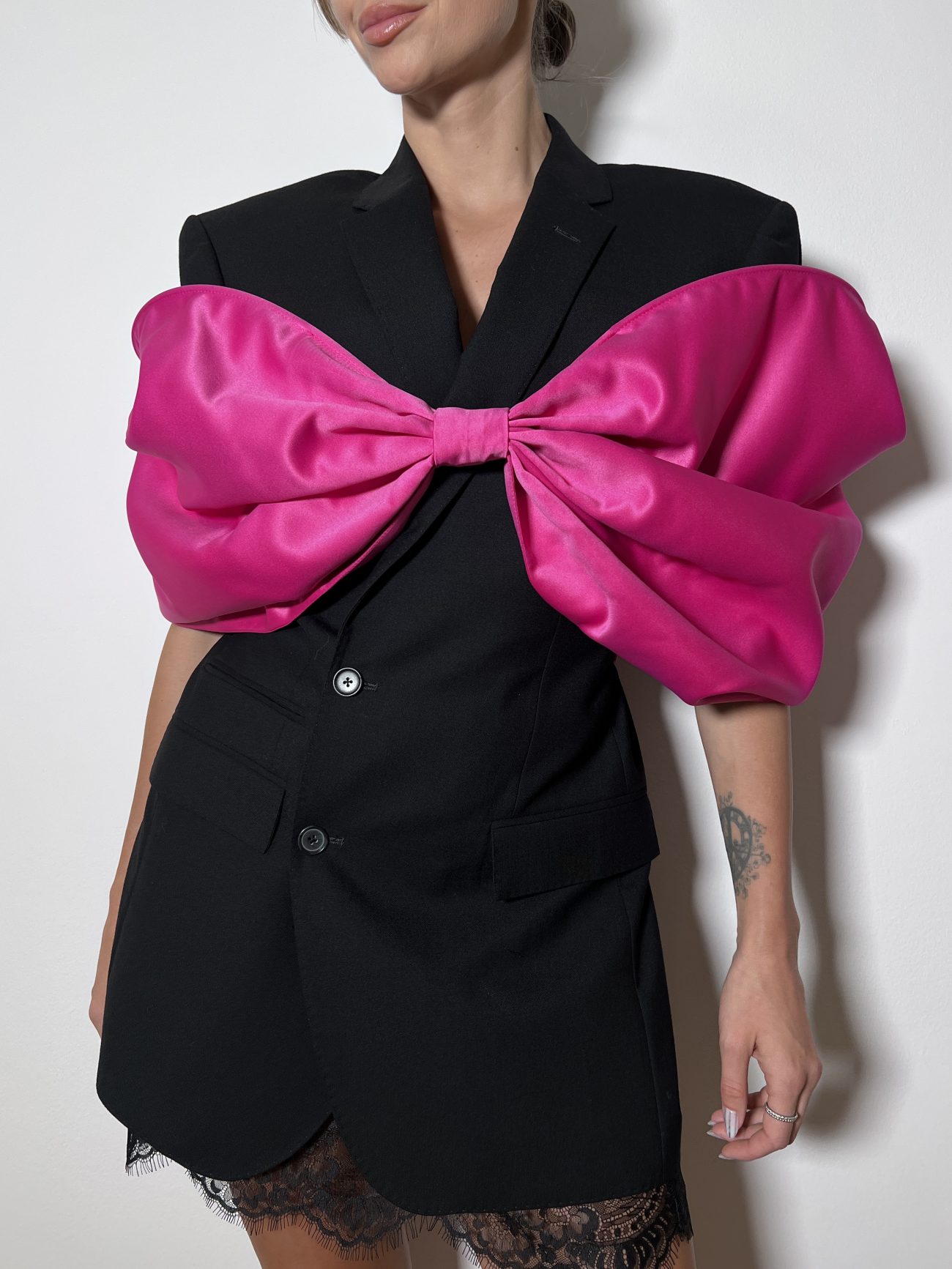 BOW BLAZER PINK