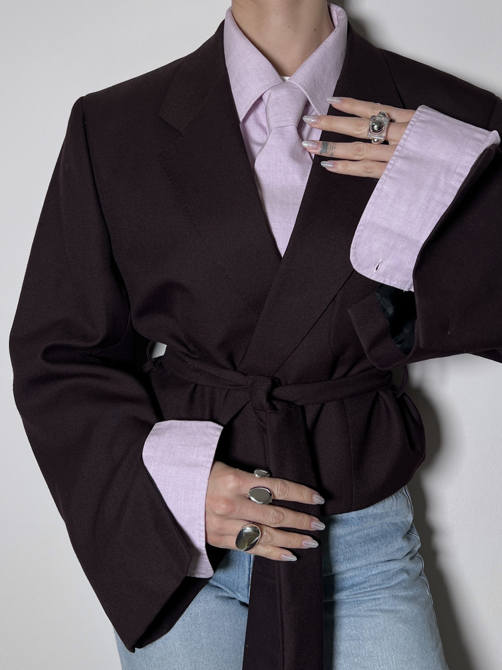 COZY BLAZER Burgundy - Image 2