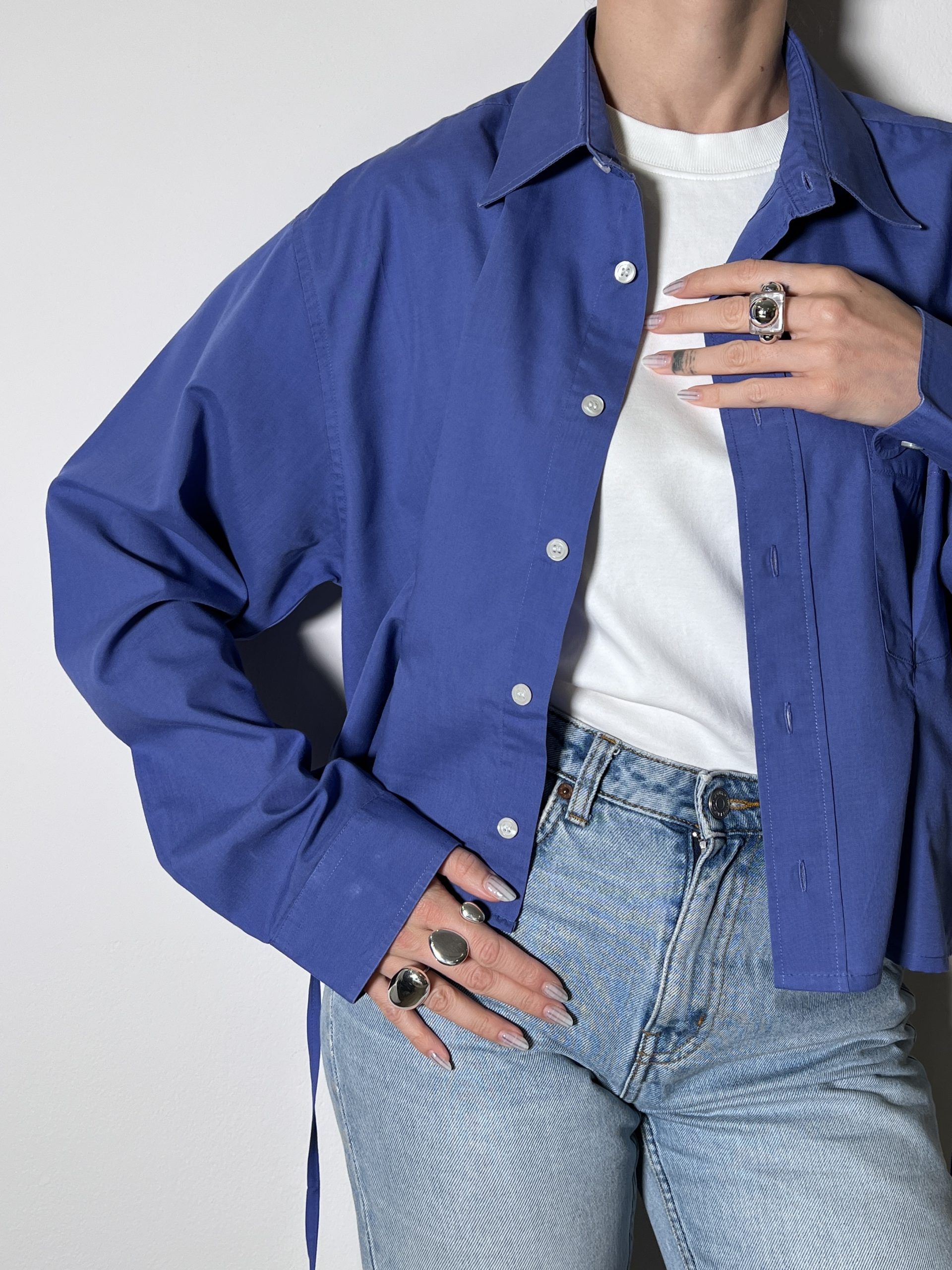 SHIRT + TIE Purple Blue - Image 6