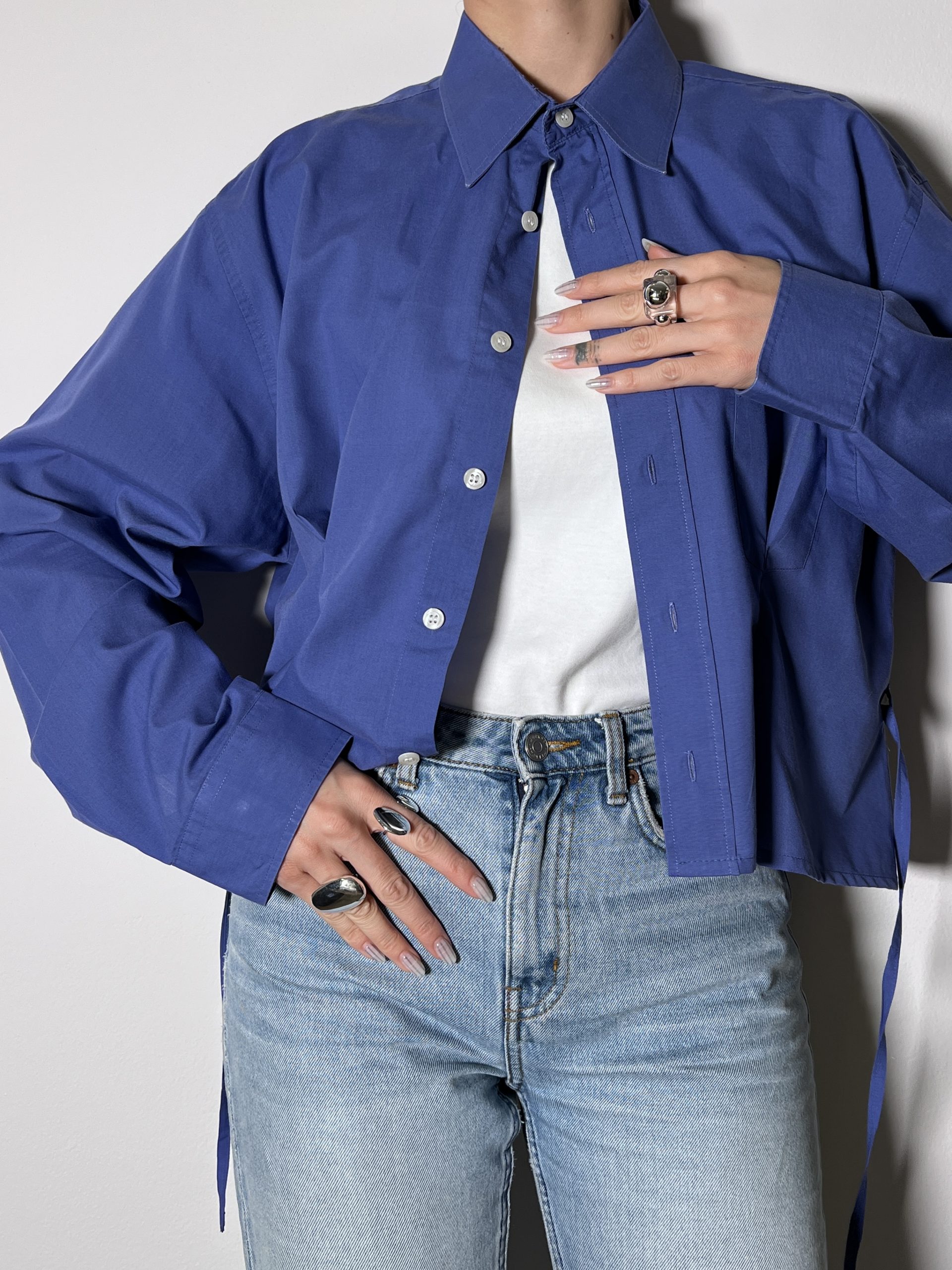 SHIRT + TIE Purple Blue - Image 4