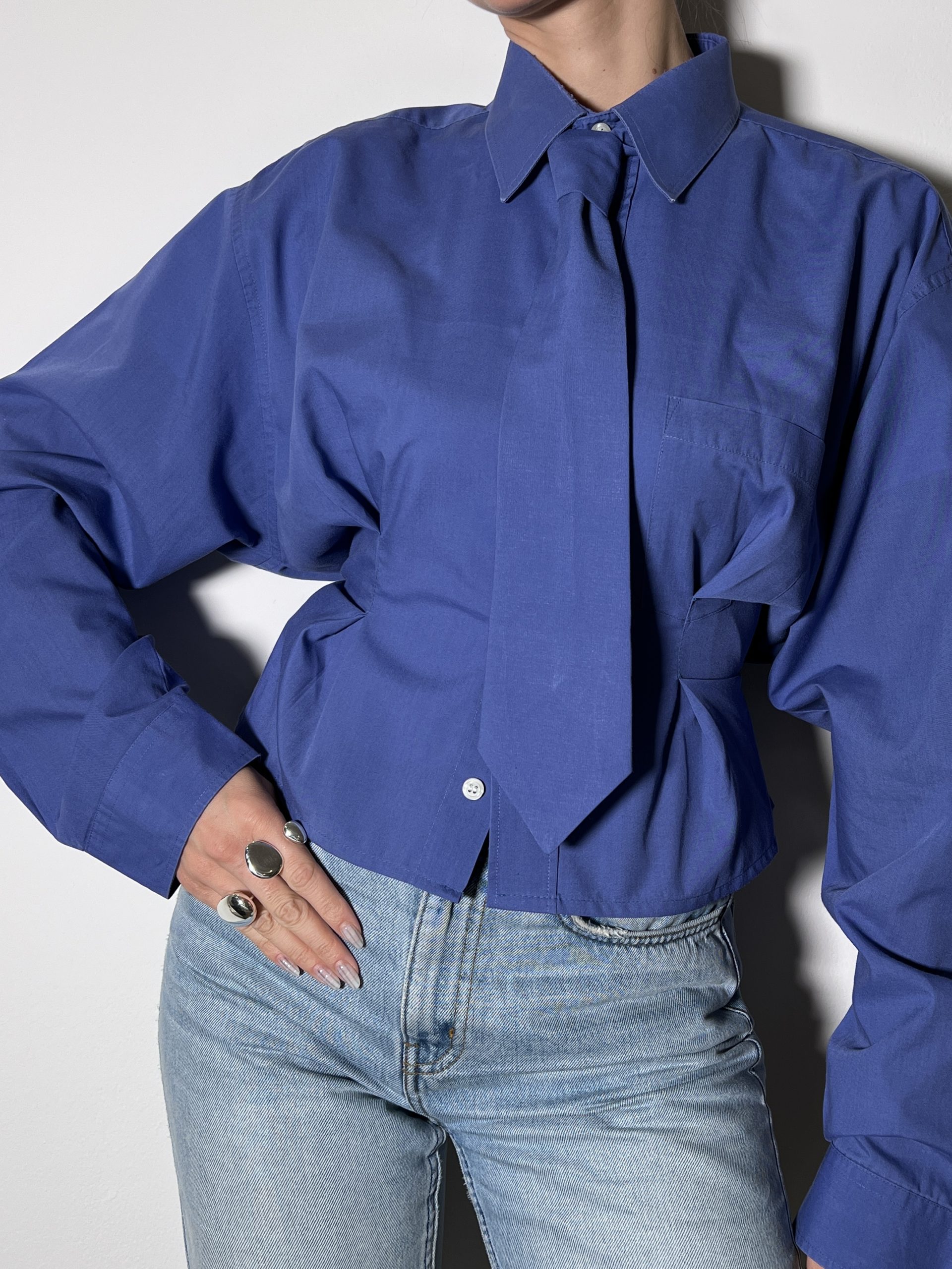 SHIRT + TIE Purple Blue