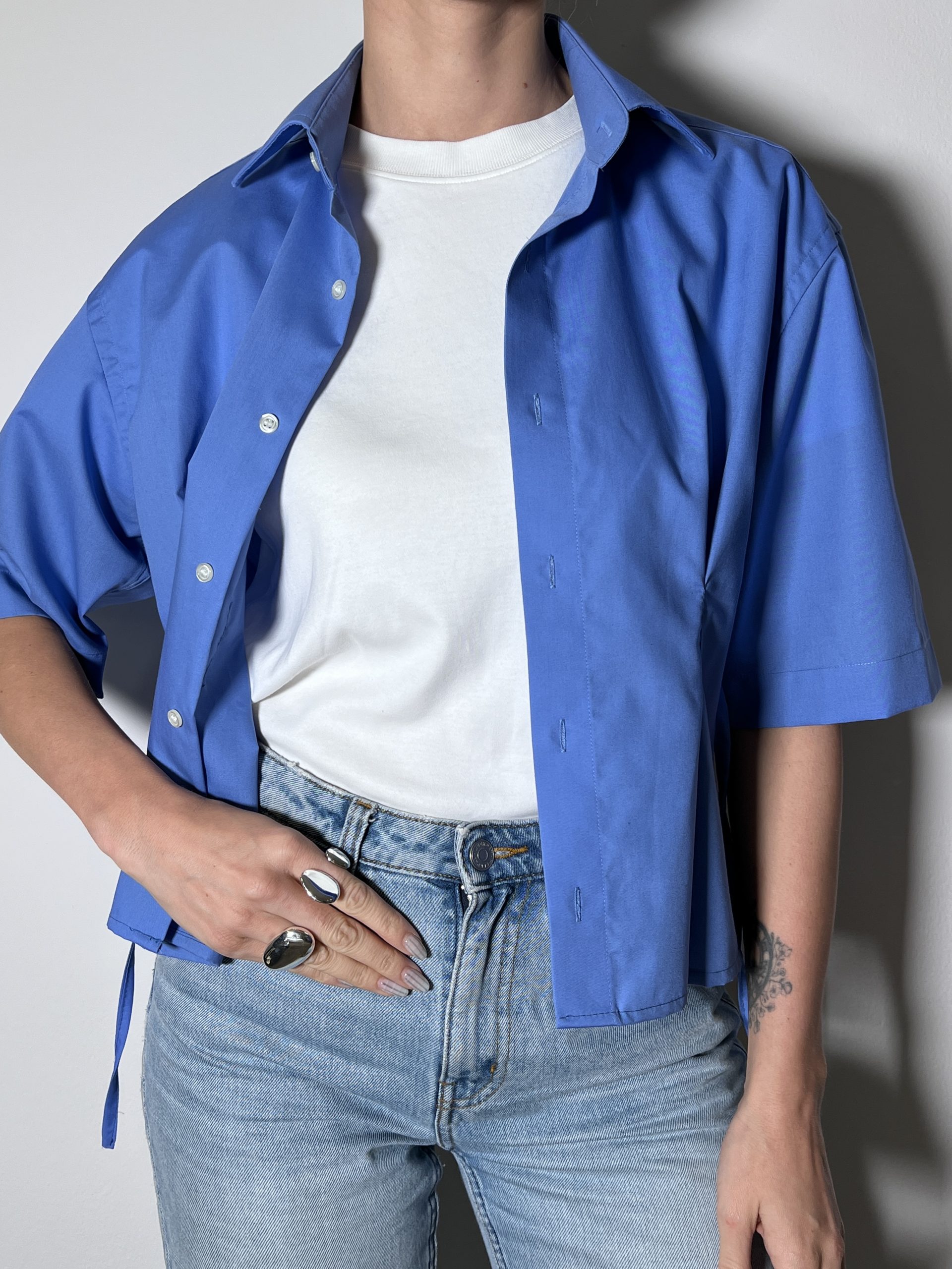 SHIRT + TIE Blue - Image 6