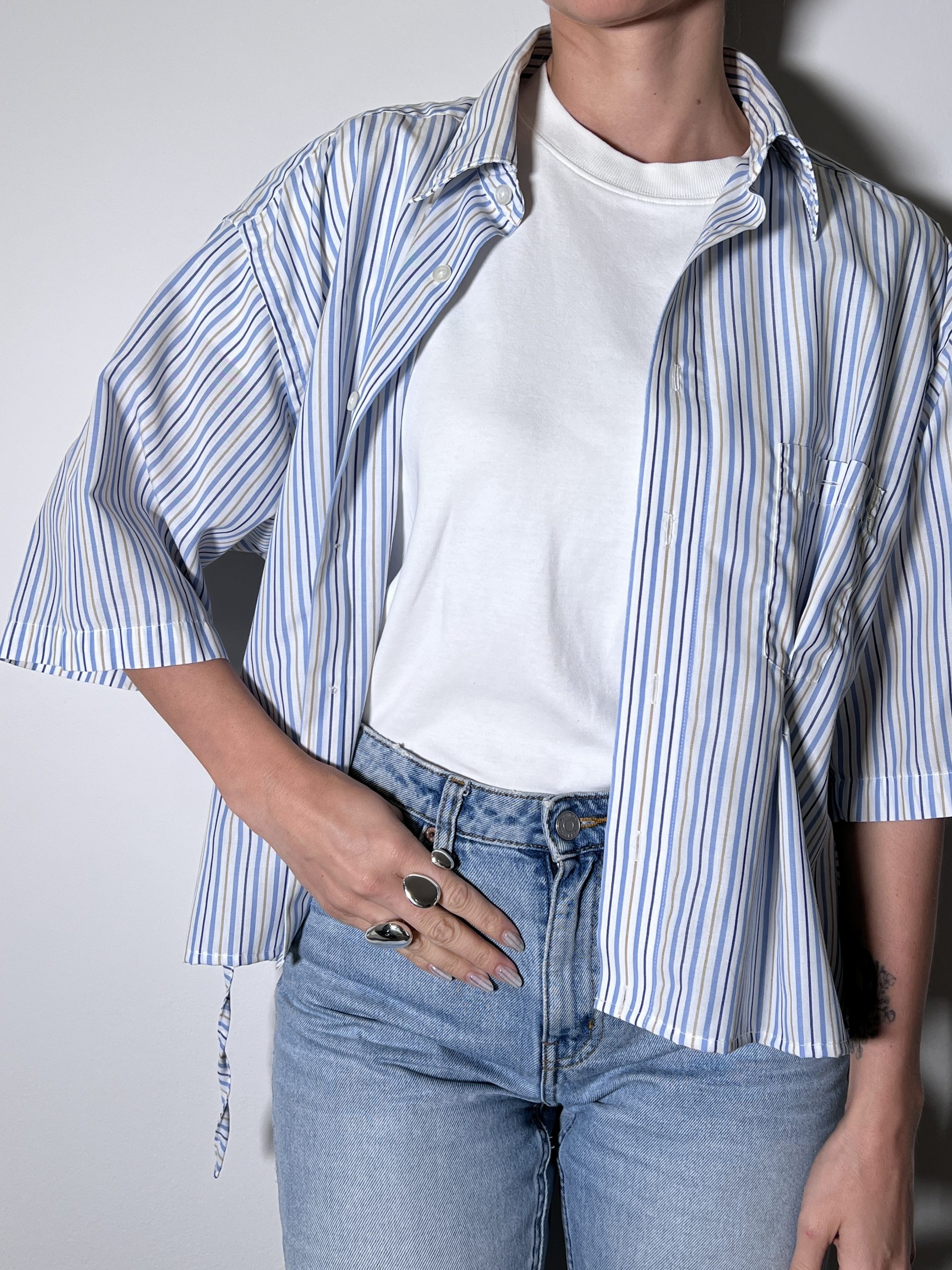 SHIRT + TIE Stripes Blue - Image 4