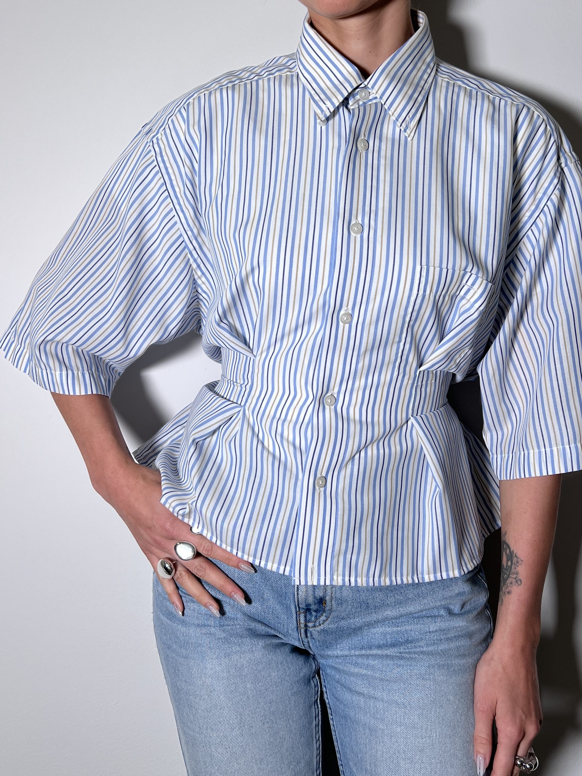 SHIRT + TIE Stripes Blue - Image 2