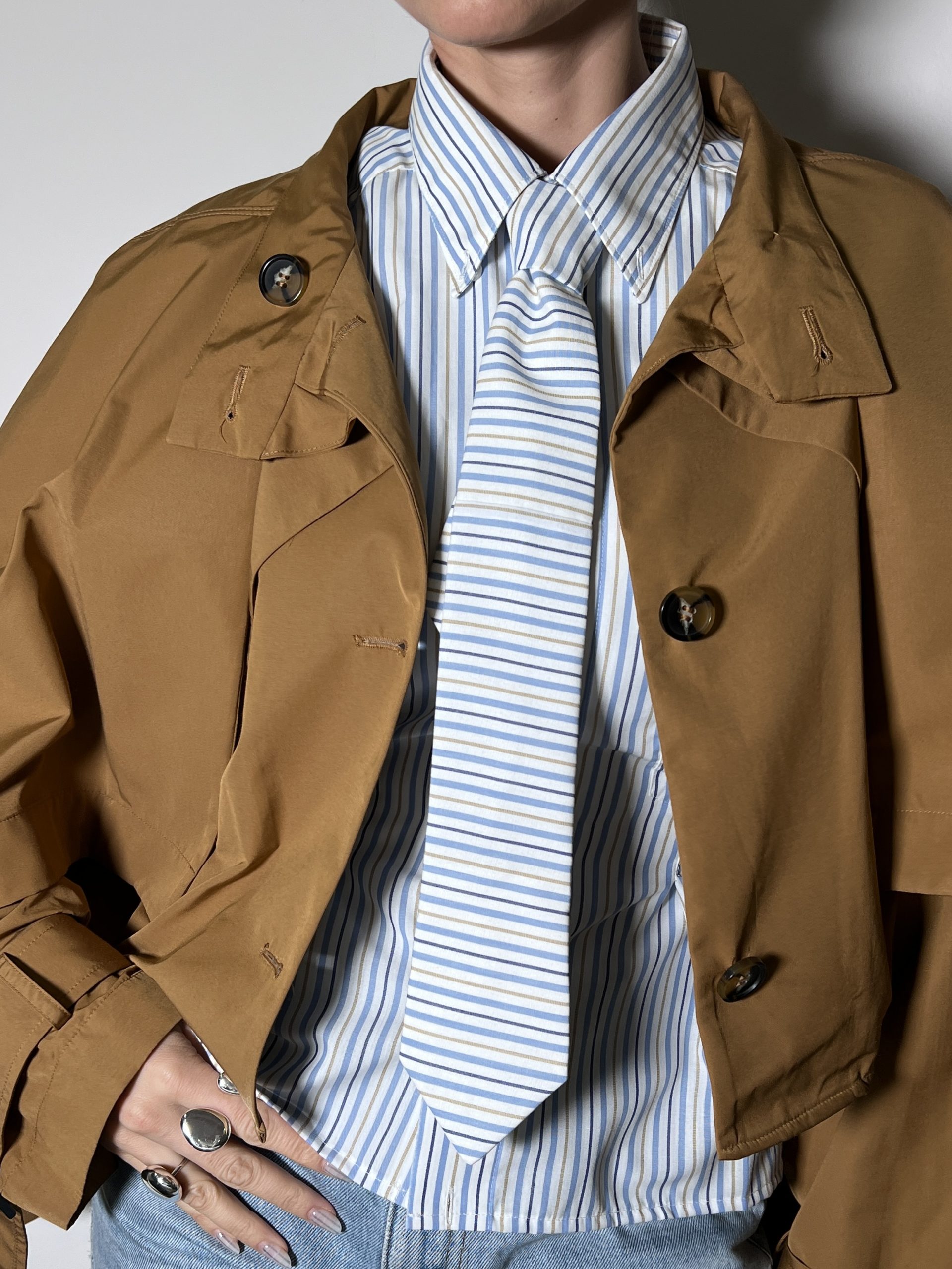 SHIRT + TIE Stripes Blue - Image 6