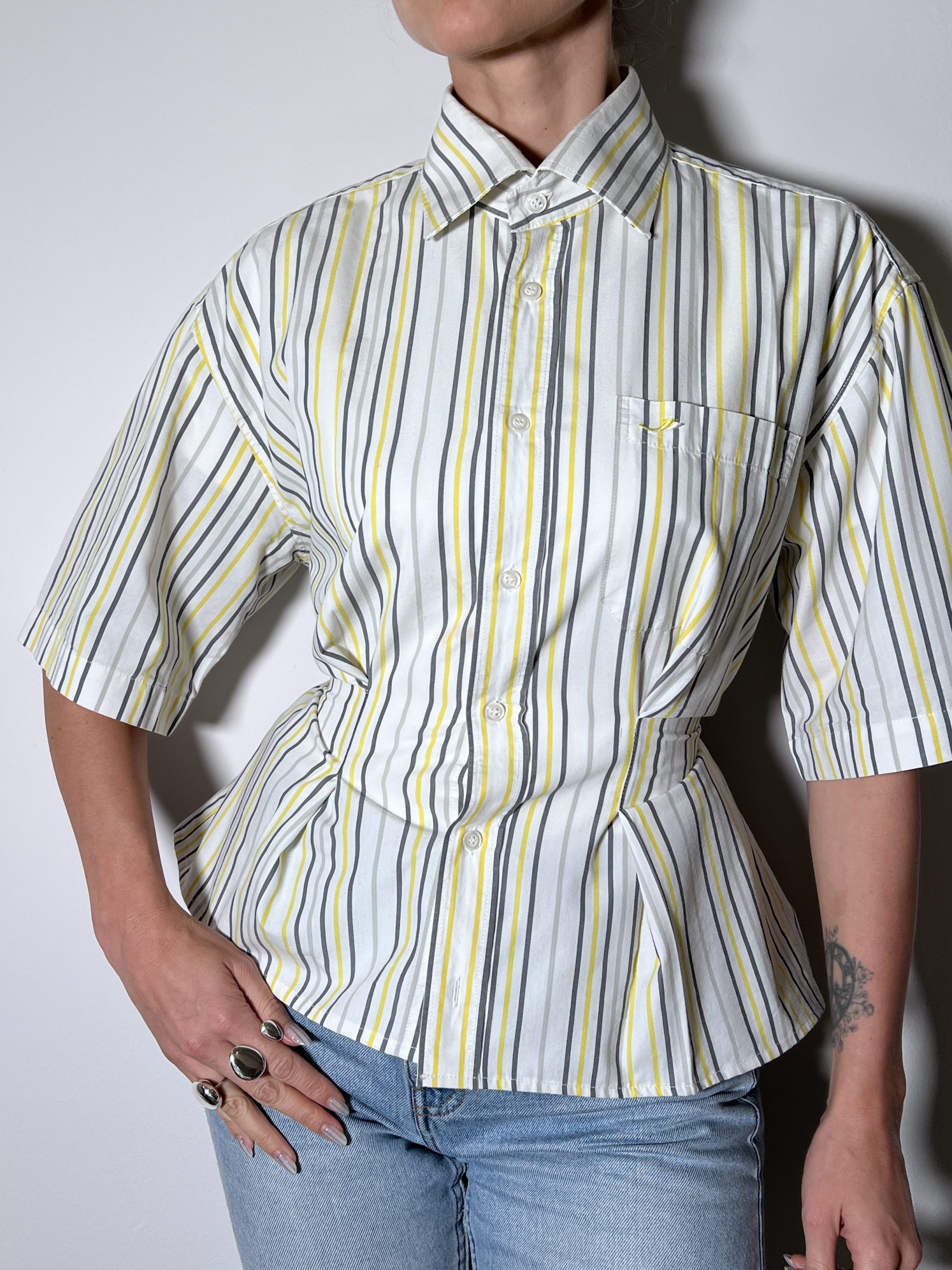 SHIRT + TIE Stripes Yellow - Image 3