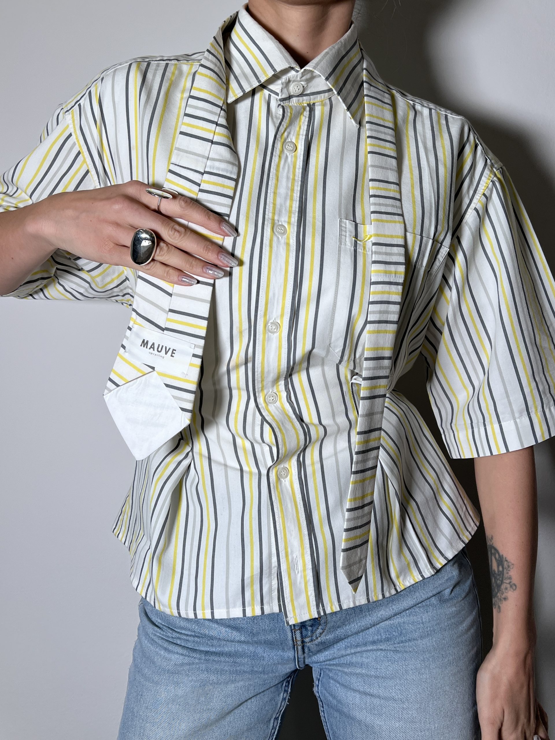 SHIRT + TIE Stripes Yellow - Image 2