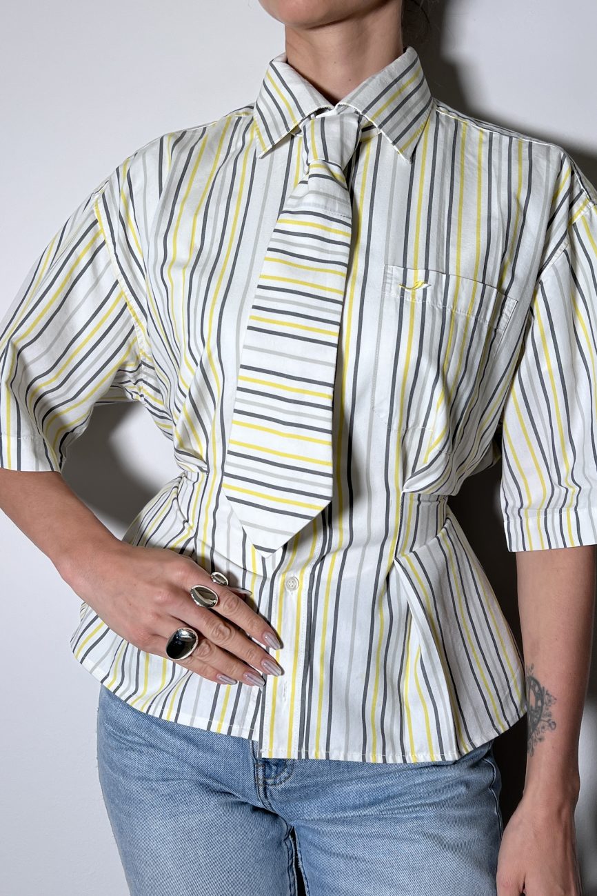 SHIRT + TIE Stripes Yellow