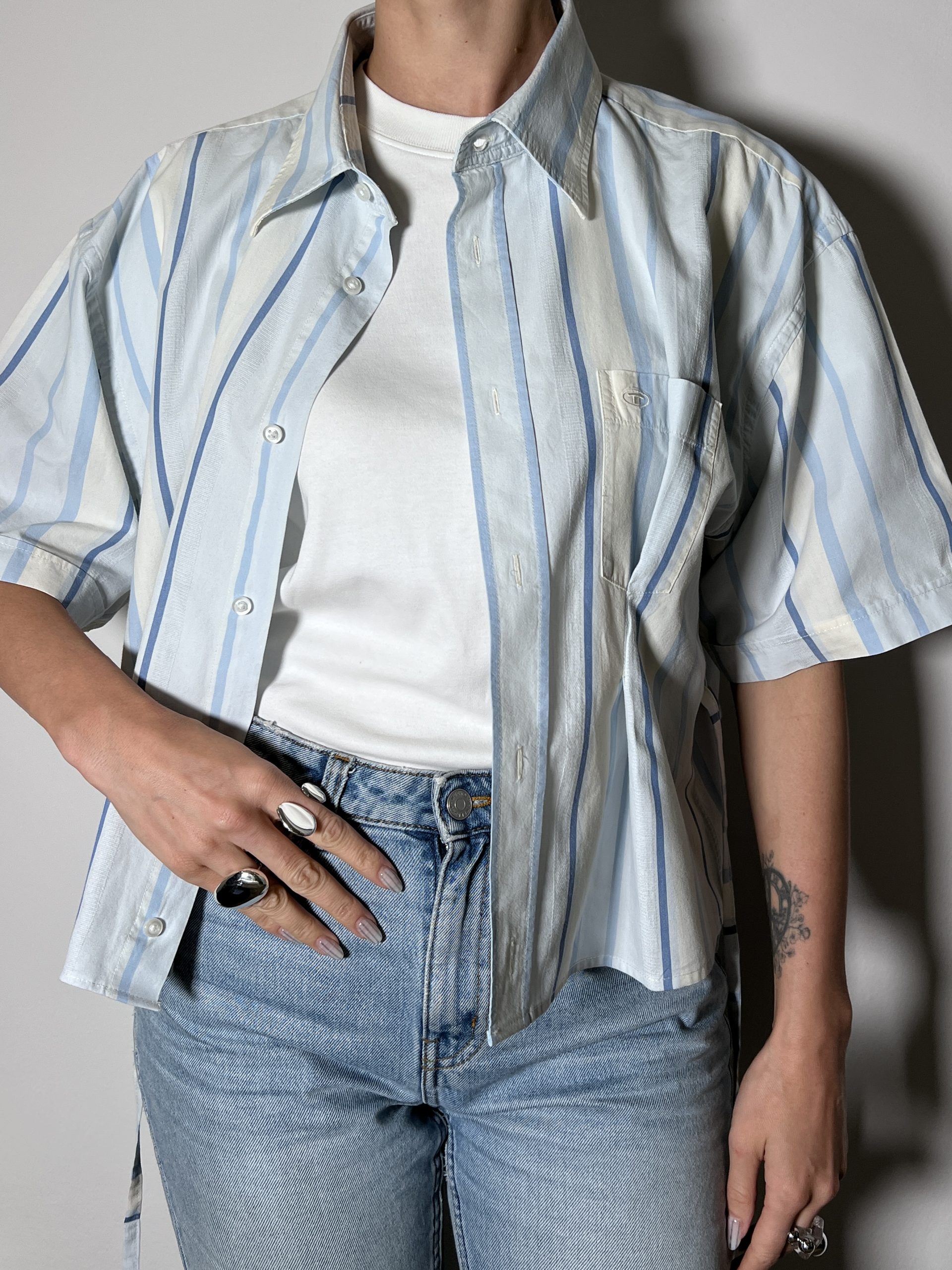 SHIRT + TIE Stripes Baby Blue - Image 5