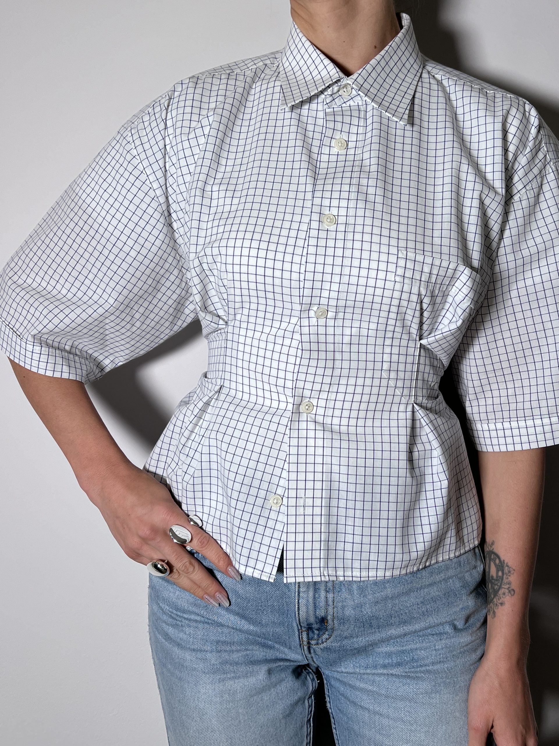 SHIRT + TIE Plaid Blue - Image 2