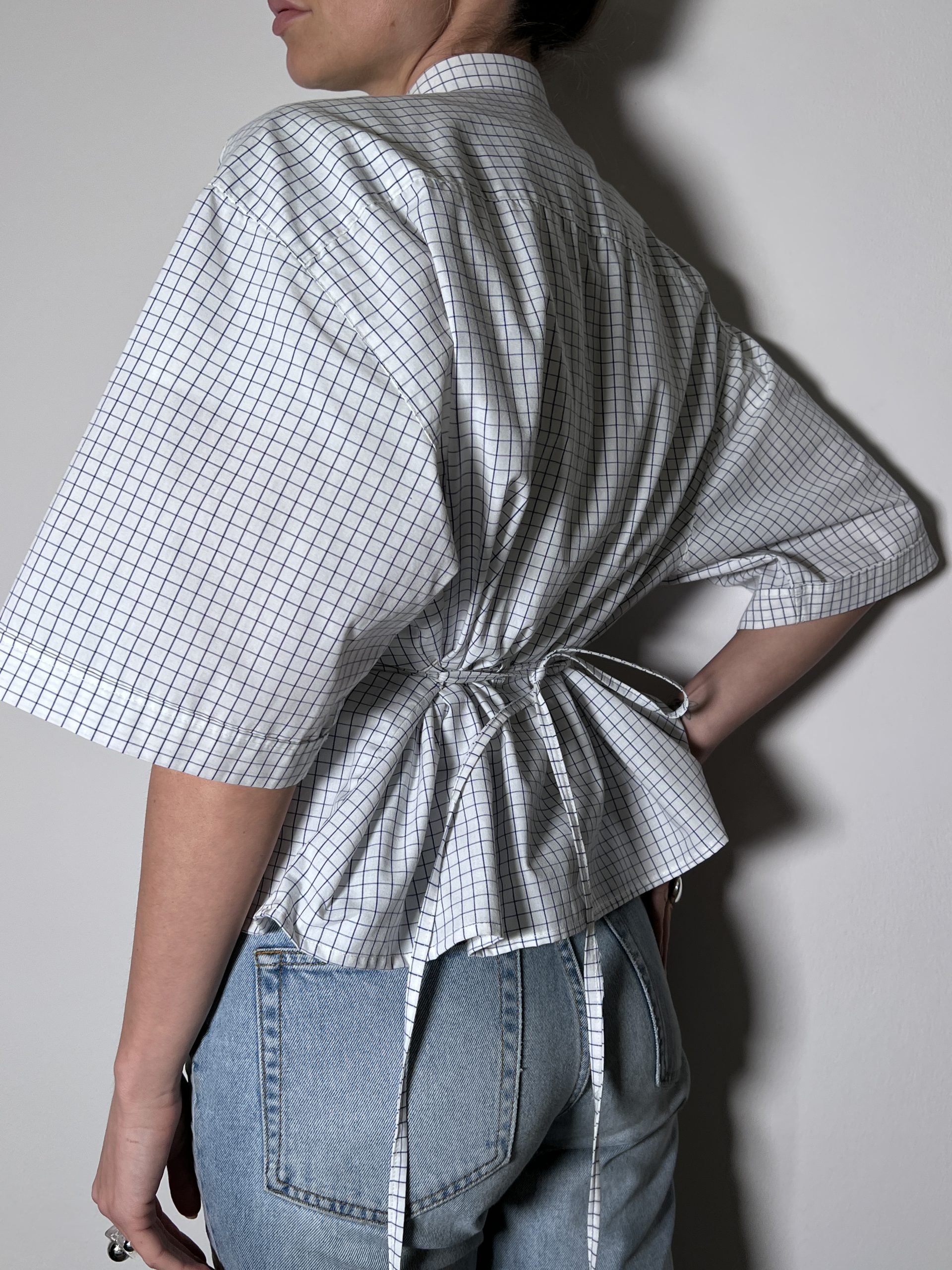 SHIRT + TIE Plaid Blue - Image 5