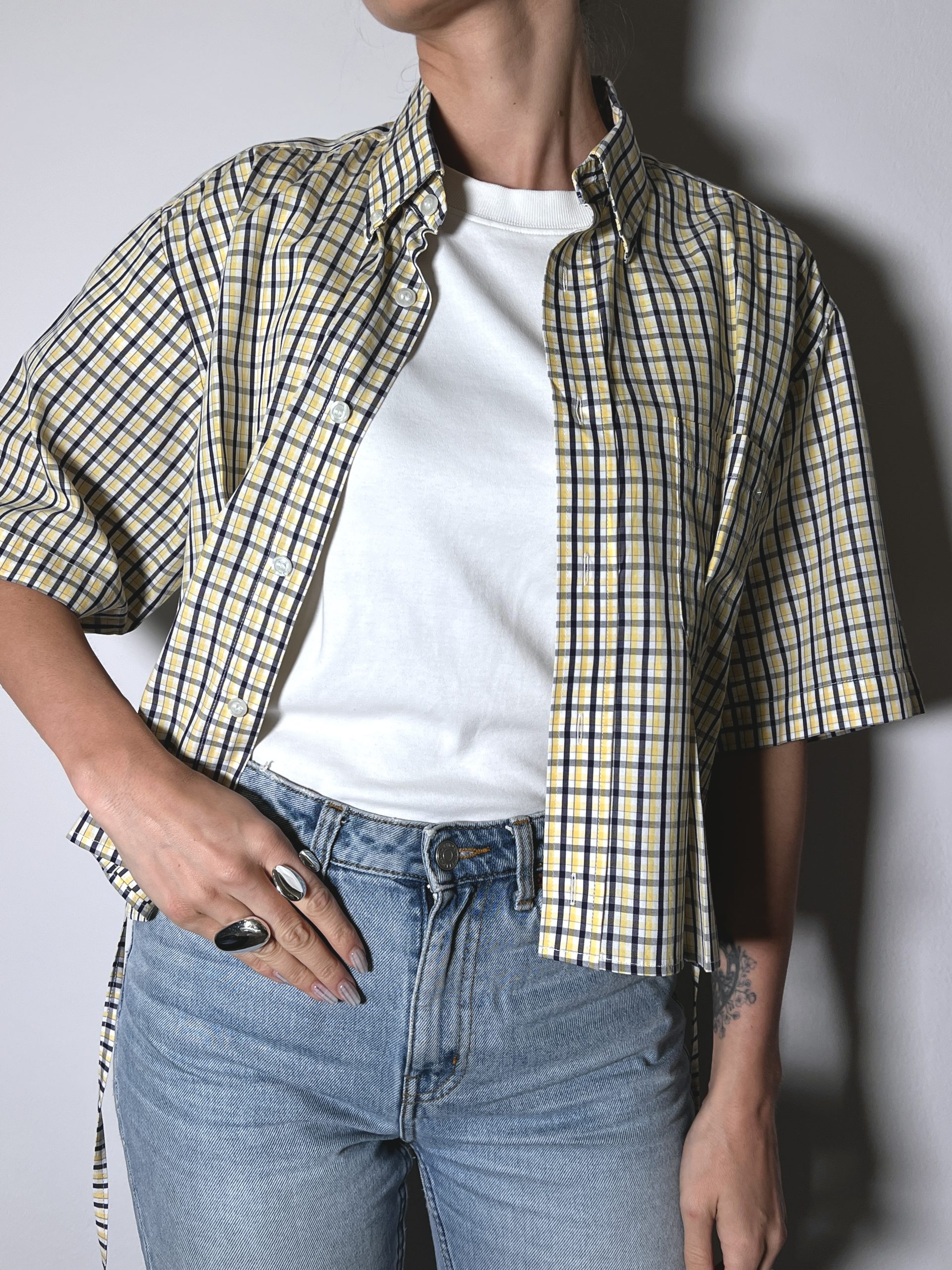 SHIRT + TIE Plaid Yellow - Image 4